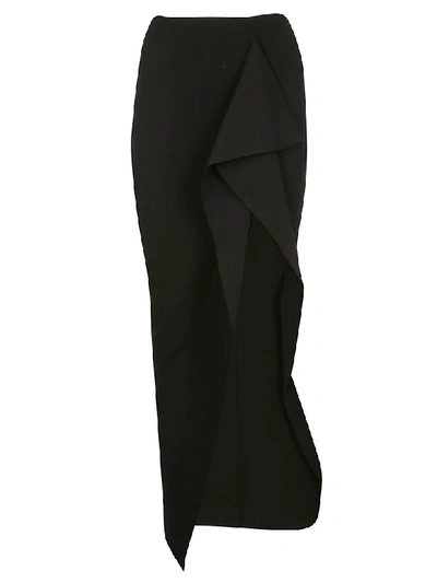 Rick Owens Grace Slit Stretch-jersey Skirt In Black