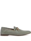 Gucci Brixton Horsebit Collapsible-heel Suede Loafers In Grey