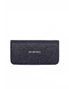 BALENCIAGA CASH BLACK LEATHER WALLET,594289/0OTVM/1090