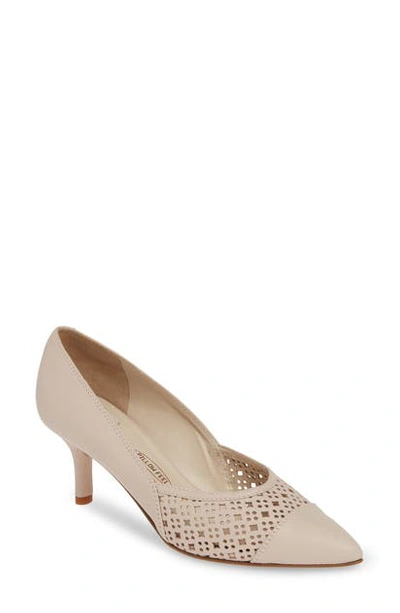 Amalfi By Rangoni Pinza Perforated Pointy Toe Pump In Skin Leather