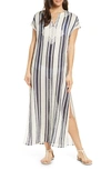 TORY BURCH AWNING STRIPE COVER-UP CAFTAN,57114