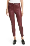 RAG & BONE NINA HIGH WAIST ANKLE SKINNY LEATHER PANTS,WAW19F7049LF49