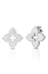 Roberto Coin Women's Petite Venetian 18k White Gold & Diamond Stud Earrings In White Gold