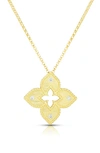 Roberto Coin Venetian Princess Diamond Pendant Necklace In Yellow Gold
