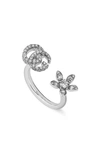 GUCCI FLORA DIAMOND OPEN RING,YBC582019001014