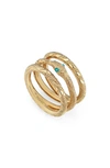 GUCCI OUROBOROS SET OF 3 STACKING RINGS,YBC553894001015