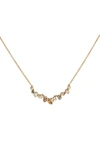 ALEXIS BITTAR NAVETTE CRYSTAL ROW PENDANT NECKLACE,AB94N010