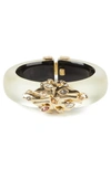 ALEXIS BITTAR ASTERIA NOVA CRUMPLED NAVETTE HINGE BRACELET,AB94B009080