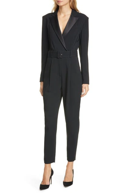 A.l.c Killian Belted Tapered Jumpsuit In Black