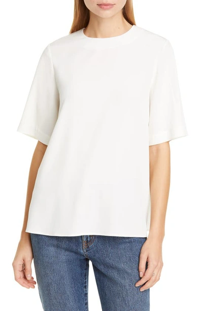 Co Oversized Georgette T-shirt In Ivory
