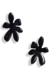 Lele Sadoughi Paper Lily Stud Earrings In Jet