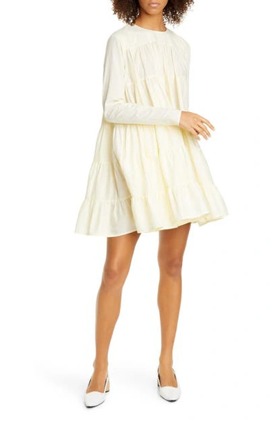 Merlette Soliman Tiered Minidress In Citron