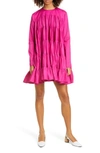 Merlette Soliman Tiered Minidress In Fuchsia