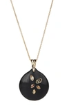 ALEXIS BITTAR NAVETTE CRYSTAL DISC NECKLACE,AB94N008038
