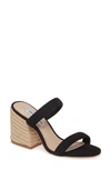 Steve Madden Marcella Slide Sandal In Black Nubuck