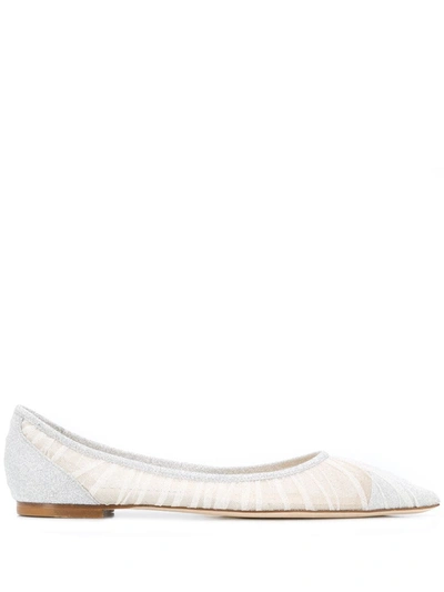 JIMMY CHOO LOVE MESH BALLERINAS