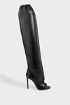VICTORIA BECKHAM Midnight Open-Toe Leather Boots