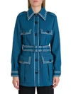 FENDI SAFARI JACKET IN BLUE GABARDINE,11157082