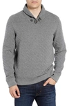 Billy Reid Quilted Shawl Collar Top In Medium Grey