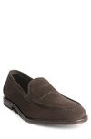 Allen Edmonds Mercer Penny Loafer In Dark Brown Suede