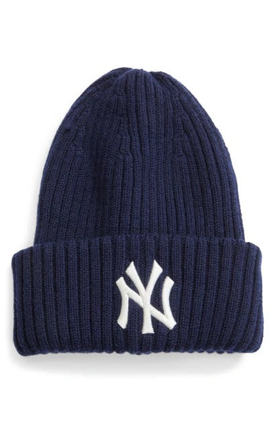 New Era Beams X  New York Yankees Knit Beanie In Navy