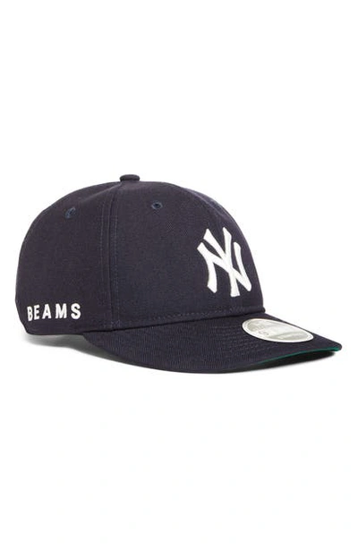 New Era Beams X  9fifty New York Yankees Wool Twill Baseball Cap In Navy