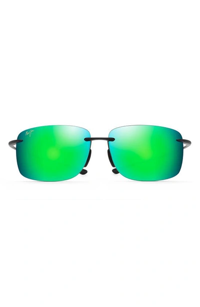 Maui Jim Unisex Hema Polarized Square Rimless Sunglasses, 62mm In Matte Black