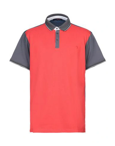 Trussardi Jeans Polo Shirts In Red