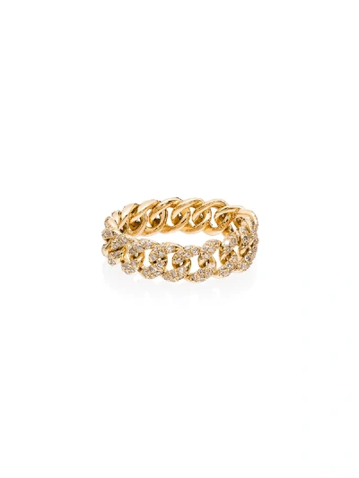 Shay 18k Yellow Gold Mini Link Diamond Ring