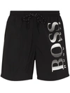 Hugo Boss Boss Black And Gold Icefish Swim Shorts In Gray