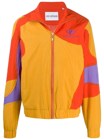 Han Kjobenhavn Geometric Panelled Track Jacket In Orange