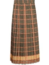 GUCCI CHECK PRINT PLEATED SKIRT