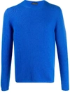 Prada Cashmere Knitted Jumper In 蓝色