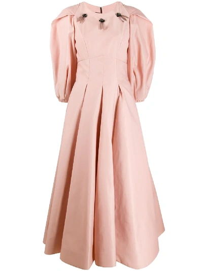 Avaro Figlio A-line Embellished Gown In Pink