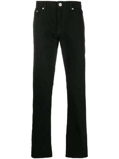 Burberry Dover Wool-blend Twill Straight-leg Trousers In Black