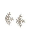 Jennifer Behr Vinette Leaf Earrings In Silver