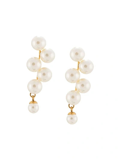 Jennifer Behr Women's Marcella 18k Gold-plated & Glass Pearl Drop Earrings