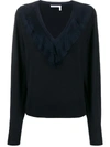 CHLOÉ RUFFLED NECK JUMPER