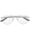 RAY BAN WOVEN-LEATHER AVIATOR GLASSES