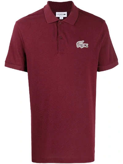 Lacoste Logo Detail Polo Shirt In Red