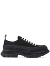 Alexander Mcqueen Tread Slick Platform Sneakers In Black