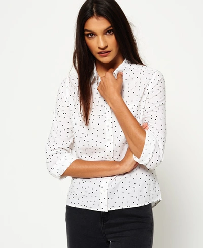 Superdry Elena Printed Shirt In White