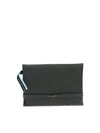 PHILIPPE MODEL BLACK LEATHER POUCH,SIMDV001