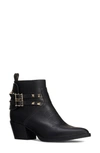 VALENTINO GARAVANI ROCKSTUD BUCKLE WESTERN BOOTIE,SW0S0S04VXS