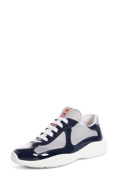 Prada Logo Details Casual Sneakers In Oltremare