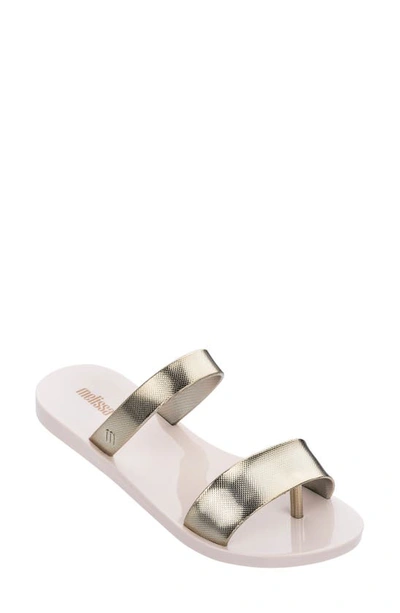 Melissa Women's Love Lip Slide Sandals In Beige Gold