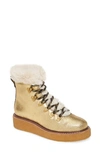 Jcrew Nordic Crepe Sole Bootie In Dark Gold