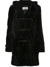 SAINT LAURENT BLACK WOOL COAT,581116Y7SJ21000