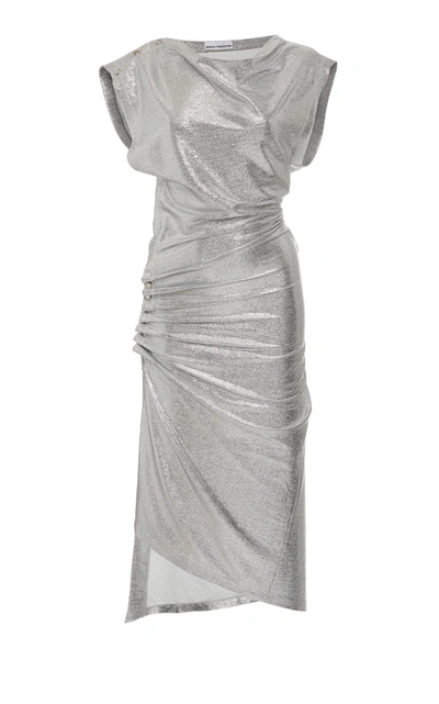 Rabanne Dress With Drape In Silver