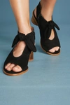 Bernardo Luna Suede Knotted Booties In Black